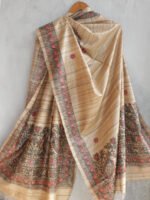 Red-and-Black-Peacocks-Madhubani-Bagalpuri-silk-Dupatta
