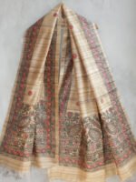 Red-and-Black-Peacocks-Madhubani-Dupatta-Pure-silk