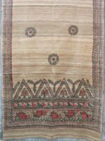 Red-and-black-Fishes-Madhubani Bhagalpuri silk-Mens Dupatta