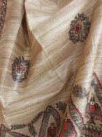 Red-and-black-Fishes-Madhubani-kosa-silk-Dupatta