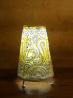 Yellow-Peacock-tholu-bommalata-Table-Lamp