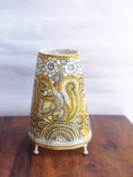 Yellow-peacock-medium-tholu-bommalata-floor--Lamp at Shilphaat