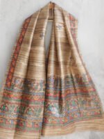 Birds-and-peacocks-madhubani-ghicha-silk-dupatta