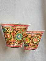 Black-floral-traditional-wall--Lamp-Pair