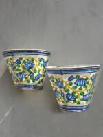 Blue-lotus-traditional-leather-wall--Lamp-Pair