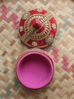 Crystal-lace-red-wooden-Sindhora at Shilphaat