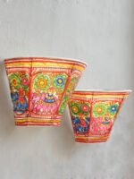 Elephants, Tholu Bommalata Wall-Lamps pair - Image 4