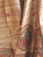 Fishes-and-Lotus-madhubani-pure silk-dupatta