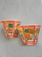 Fishes-handpainted-Tholu-Bommalata-wall--Lamp-Pair