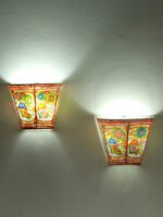 Fishes-tholu-bommalata-wall--Lamp-Pair