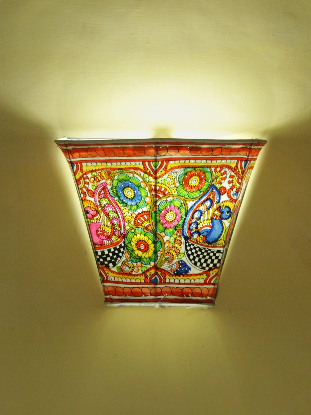 Peacock-Pair-Tholu-Bommalata-Wall-lamp Peacock-Pair-Tholu-Bommalata-Wall-lamp at Shilphaat