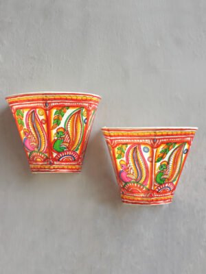 Peacocks-Leather-wall--Lamp-Pair
