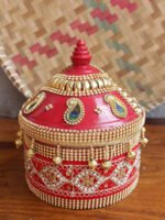 Peacocks-Red-wooden-Sindur-Dan
