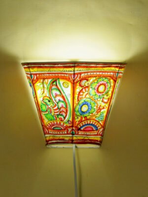 Peacocks-and-flowers-Tholu-Bommalata-Wall-lamp