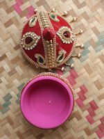 Red-Crystal-lace-wedding-Sinhora at Shilphaat