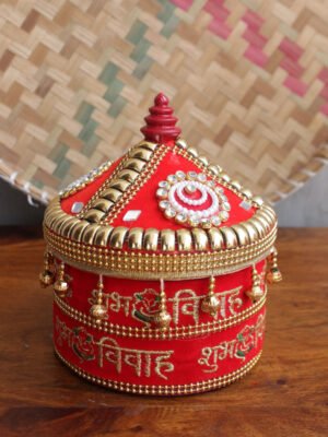Shubh-vivah-red-lacework-wood-Sindhora