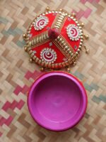 Shubh-vivah-red-lacework-wood-sindur-box