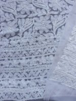 White-georgette-chikankari-kurta-fabric-for-women