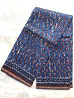 block-print-Dabu-indigo-maheshwari-saree